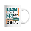 Mug Anniversaire Génial 28 ans - Planetee