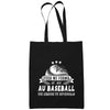 Sac Tote Bag Baseball Légende tu deviendras Noir - Planetee