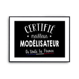 Affiche Modélisateur Homme Meilleur de France Métier - Planetee