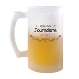 Chope de bière Journaliste au Top Femme - Planetee