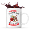 Mug Chrystelle Elle est aux fraises - Planetee
