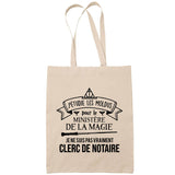 Sac Tote Bag Clerc de Notaire ministère magie beige - Planetee