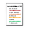 Affiche Regarder des Séries Journée Parfaite | Poster Blanc Décoration Murale - Planetee