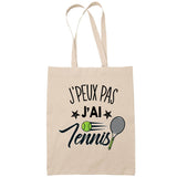 Sac Tote Bag J'peux pas Tennis beige - Planetee