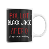 Mug Black Jack C'est ma Routine - Planetee
