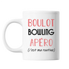 Mug Bowling C'est ma Routine Blanc - Planetee