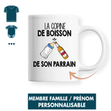 Mug Bébé Enfant Copine Bière Prénom Personnalisable - Planetee