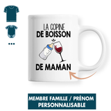 Mug Bébé Enfant Copine Vin Prénom Personnalisable - Planetee