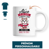 Mug Bébé Enfant Changez ma Couche Prénom Personnalisable Fille - Planetee