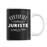 Mug Femme Juriste Meilleure de France | Tasse Noire métier - Planetee