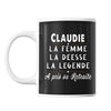 Mug prénom Claudie cadeau départ retraite - Planetee