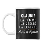 Mug prénom Claudie cadeau départ retraite - Planetee