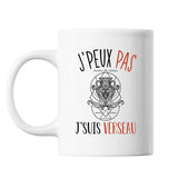 Mug Verseau j'peux pas Blanc - Planetee