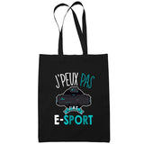 Sac Tote Bag E-Sport Je peux pas Noir - Planetee