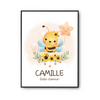 Affiche Camille bébé d'amour abeille - Planetee