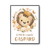 Affiche Gaspard bébé Lion Roi - Planetee