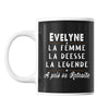 Mug prénom Evelyne cadeau départ retraite - Planetee