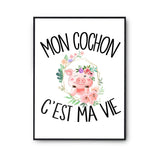 Affiche Cochon c'est la vie Éleveur et Éleveuse - Planetee