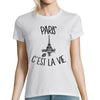 T-shirt femme paris c'est la vie - Planetee