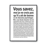 Affiche femme Psychologue Bonne ou mauvaise - Planetee