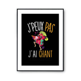 Affiche Chant j'peux pas Noir - Planetee