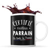 Mug noir Certifié Parrain - Planetee