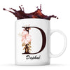 Mug Blanc Daphné Lettre Fleur - Planetee