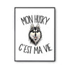 Affiche Husky c'est la vie Chien - Planetee