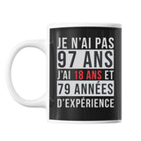 Mug 97 Ans Expérience Noir - Planetee