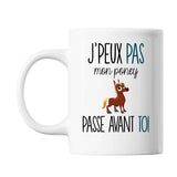 Mug J'peux pas Poney passe avant toi - Planetee