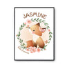 Affiche Jasmine Bébé d'amour Renard - Planetee