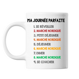 Mug blanc Marche Nordique Journée Parfaite - Planetee