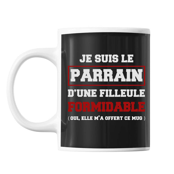 Mug Parrain Filleule Noir - Planetee