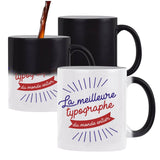 Mug magique Typographe Femme Meilleure de France | Tasse Métier imprimée en France - Planetee