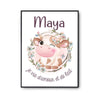 Affiche Maya Amour et Biberon de Lait Vache - Planetee