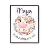 Affiche Maya Amour et Biberon de Lait Vache - Planetee