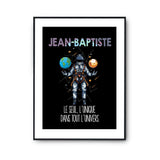 Affiche Prénom Jean-baptiste Univers - Planetee