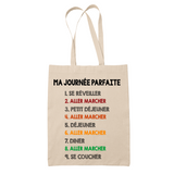 Tote Bag Aller Marcher Journée Parfaite - Planetee
