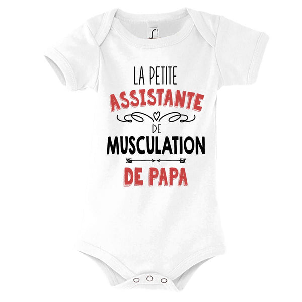 Body bébé La Petite Assistante de Musculation de Papa - Planetee