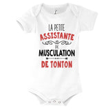 Body bébé La Petite Assistante de Musculation de Tonton - Planetee