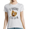 T-shirt femme baseball c'est la vie - Planetee