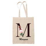 Tote Bag beige Margaux Lettre Fleur - Planetee