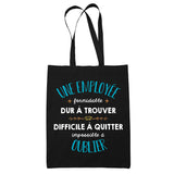 Tote Bag Formidable Employée Cadeau Travail Noir - Planetee