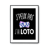 Affiche Loto j'peux pas Noir - Planetee