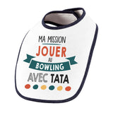 Bavoir bébé Ma mission Bowling avec Tata - Planetee