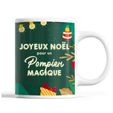 Tasse Noël Pompier homme Vert - Planetee