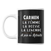 Mug prénom Carmen cadeau départ retraite - Planetee