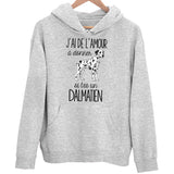 Sweat à Capuche Dalmatien Amour - Planetee