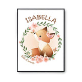 Affiche Isabella Bébé d'amour Renard - Planetee