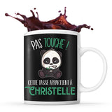 Mug Christelle Pas Touche Panda - Planetee